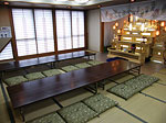 岩手県盛岡市にある民営斎場「浄光の間」の2階通夜振る舞い・法事を行う会食場。40名収容可能